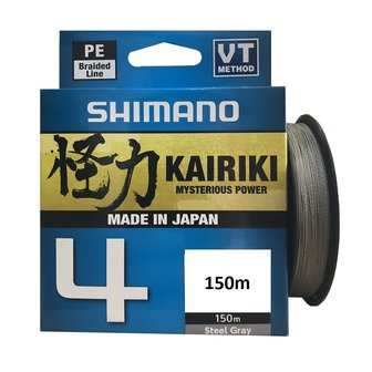 Shimano Kairiki 4 Pe Braid Steel Grey 150 meter