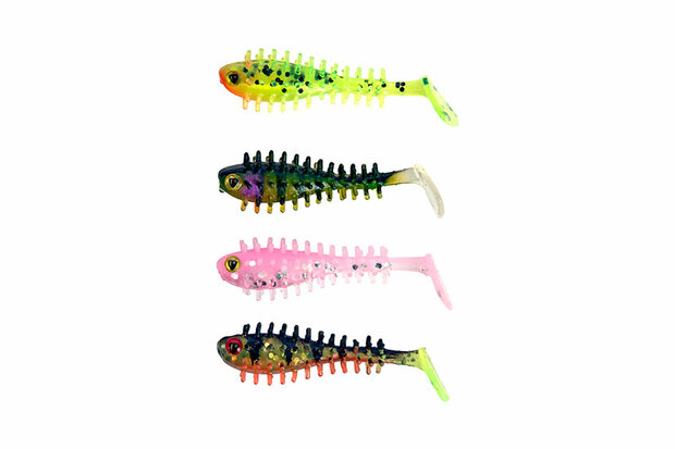 Fox Rage Micro Spikey Shads UV Mixed Colour Pack